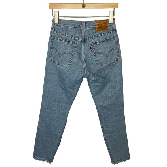 Levi's Big E Reproduction Wedgie Distressed Raw Hem Jeans - Women's Size 25 - Picture 2 of 5